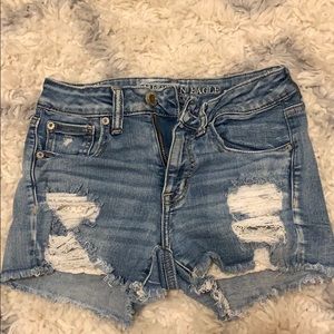 American Eagle light wash jean shorts